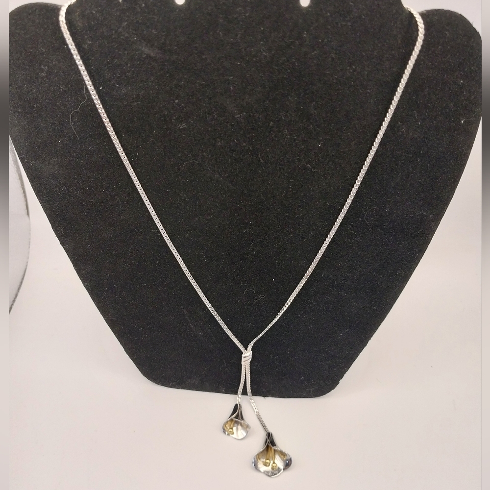 Vintage Avon Silver and Gold Flower Necklace